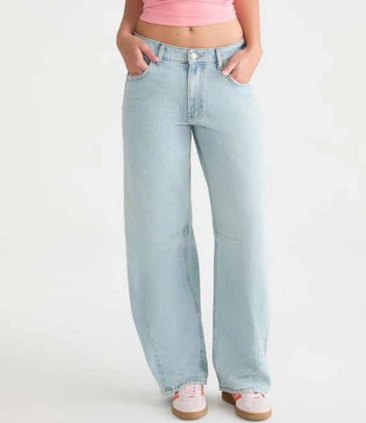 Aeropostale Women's Low-Rise Baggy Barrel Jean