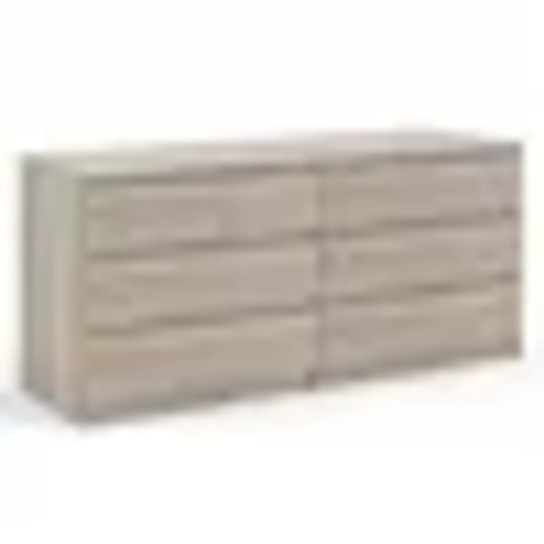 Pemberly Row Modern Contemporary 6 Drawer Wide Double Bedroom Dresser in Truffle