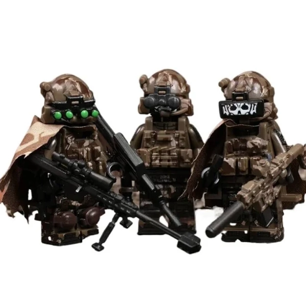 Tactical Soldier Building Block Minifigure Modern Military Style Assembly Figure Toy Compatible