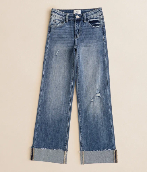 4 Cozort Girls - Mini Billie Wide Leg Stretch Cuffed Jean