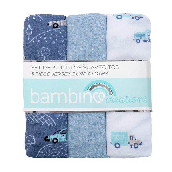 Set 3 Tutitos Suavecitos Azul Autos Niño
