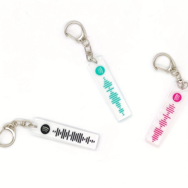 1pc Music Keychain Sound Wave Acrylic Keychains Accessories Cute Bag Pendant For Fans Gifts