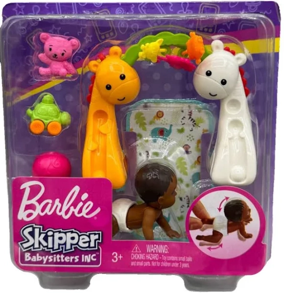 Ds A Barbie Doll 2019 Skipper Babysitter Baby Black Aa Ghv85