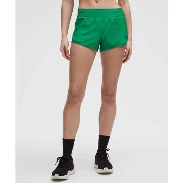 Lululemon Hotty Hot High-Rise 2.5 Lined Shorts - Raceway Green - Sizes 4 8 10