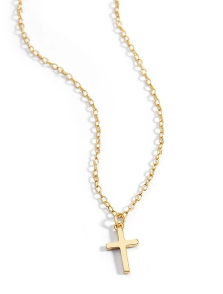Mint & Lily Women's 18K Gold Cross Necklace