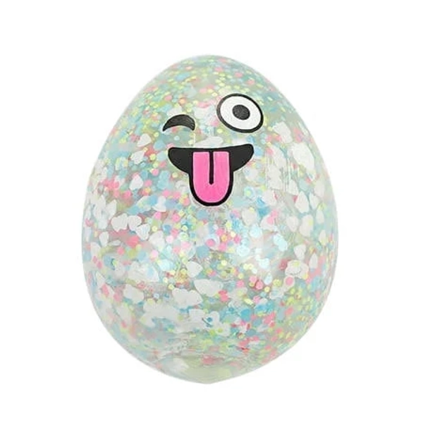 Squishies Squeeze Toys Egg Shaped Novelty Squeeze Toys with Confetti for Stress Relief and Squeeze Toys Collection for All Ages Squishy Balls Asmr