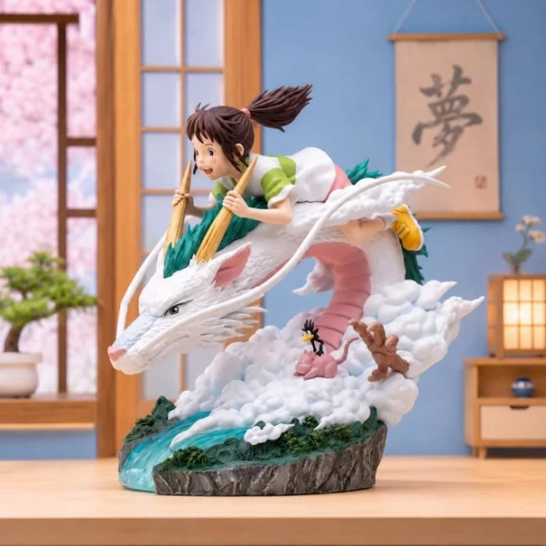 Spirited Away & Haku Anime Figure, Spirited Away Collectible, Studio Ghibli Figurine, Anime Decor, Manga Statue, Otaku Gift