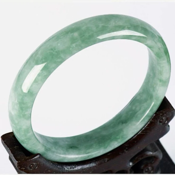 Women's Chinese Hand Carved Jade Bangle Bracelet