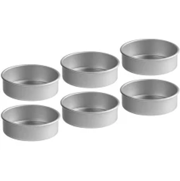 Choice Round Straight Sided Aluminum Cake Pan - 6/case (select Size