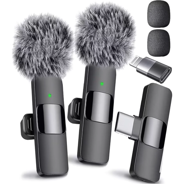 Mini Mic Pro Wireless Lavalier Microphone for iPhone and Android