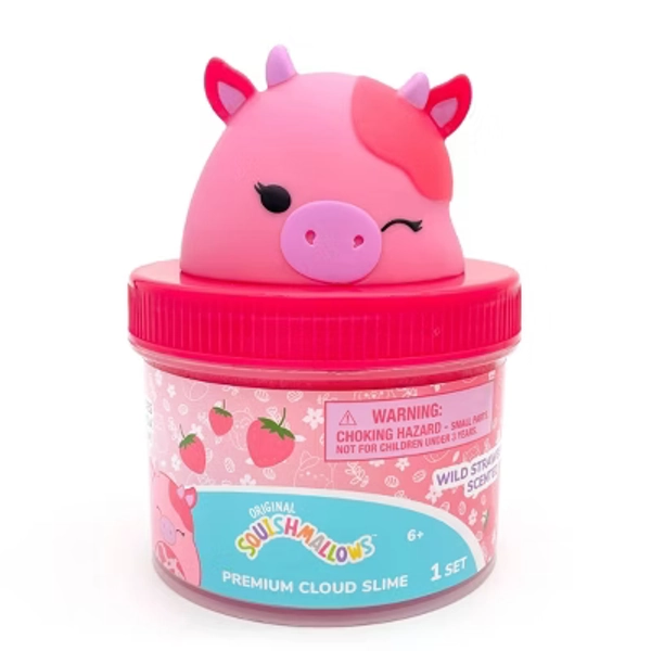Squishmallows Slime Jar Top Calynda Strawberry Scented Slimes and Putties
