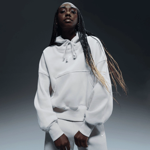 Nike Sportswear Phoenix Fleece Women's Over-Oversized Pullover Hoodie - Light Orewood Brown/Sail - Size S