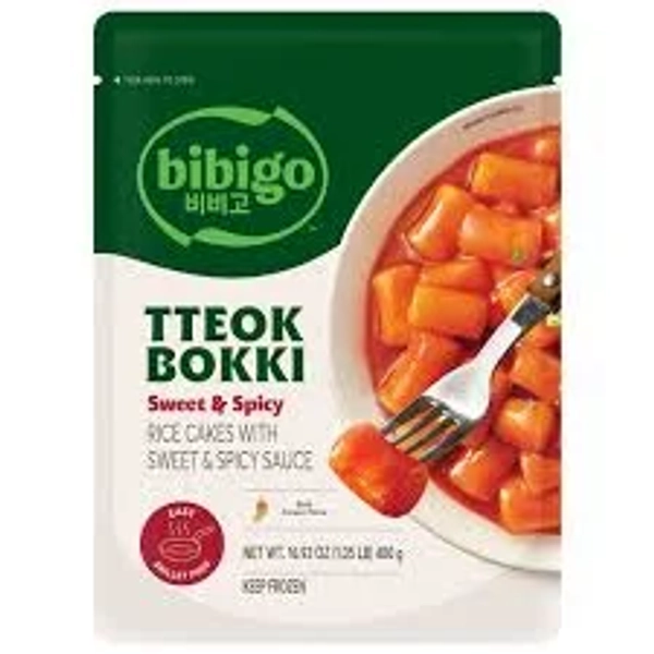 Bibigo Frozen Tteokbokki Rice Cakes with Sweet & Spicy Sauce