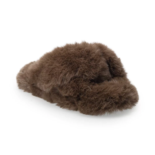 LC Lauren Conrad Wozzie Twist Band Women's Faux Fur Slide Slippers