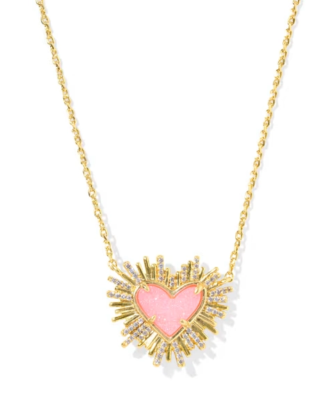 Dolly Parton x Kendra Scott Ari Heart Gold Short Pendant Necklace