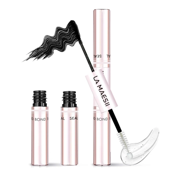 LA MAESII 2-in-1 Lash Cluster Bond and Seal Liquid Glue, 10ml Beauty Products, Waterproof, Strong Hold, Quick Dry, Latex Free, for Sensitive Eyes, DIY Home Use