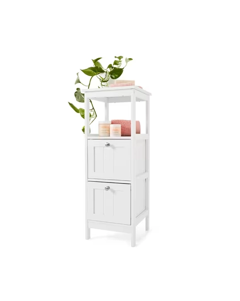 Panelled Storage Unit - White