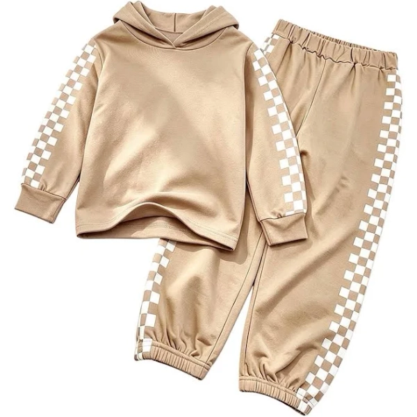 Qgjzvunl Girls Casual Athletic Sets Hooded Long Sleeve Sweatshirts and Jogger Pants Fall Clothes