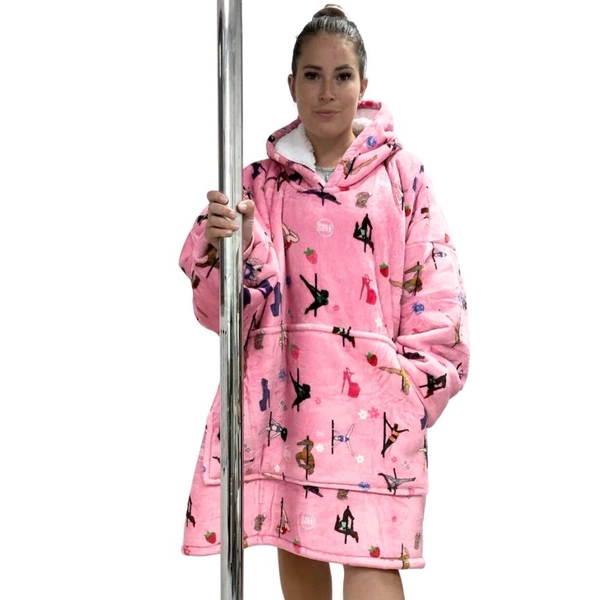 Pole Dancer Blanket Hoodie - Pink Wafer - Poleboxx