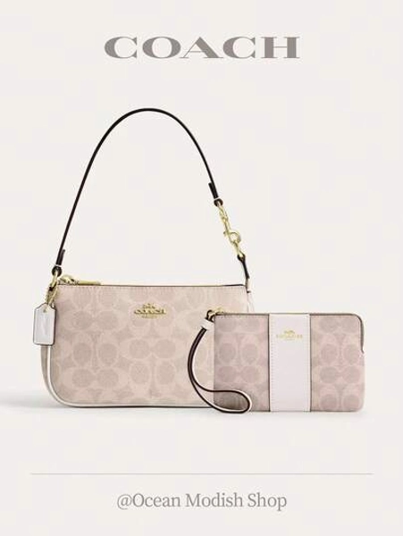  Nolita 19 Shoulder Bag Women Underarm Bag Ladies Cute Purses And Bags Women Coach Bags Shoulder Bag In Blocked Signature Canvas,A Gift Set For Her