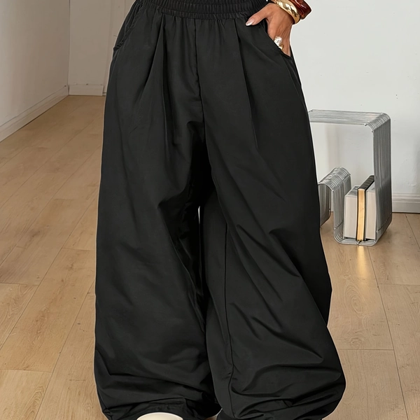 Damesmode Casual Broek met Wijde Pijpen