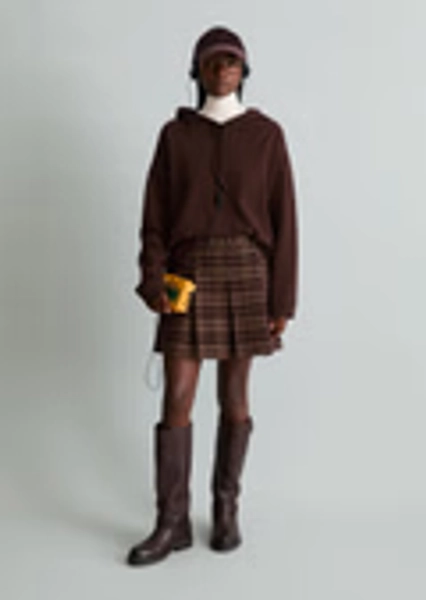 Checkered Corduroy A-Line Mini Skirt Made from 100% organic cotton