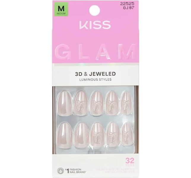 Kiss Nails Glam Jeweled Press-On Fake Nails