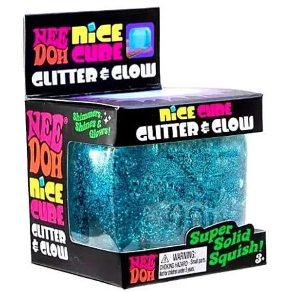NeeDoh Nice Cube Glitter & Glow