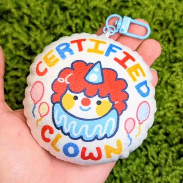 Certified Clown Soft Pillow Sensory Keychain!