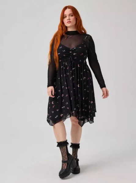 Nightfall Mesh Mini Dress