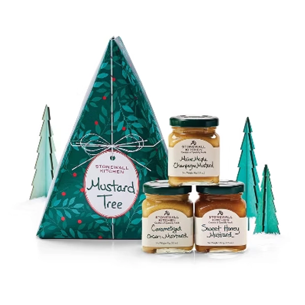 Stonewall Kitchen Holiday Mustard Tree Gift Set - 1.625lbs/3pc