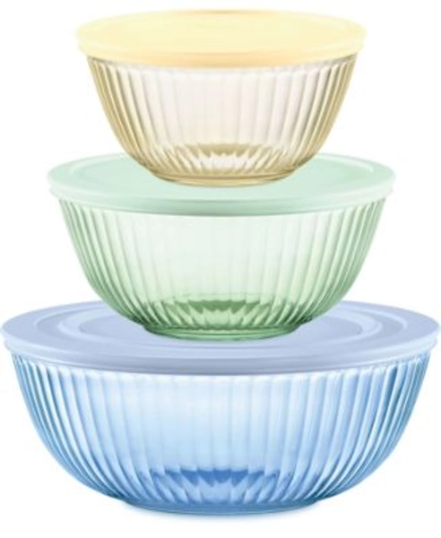 Covered Pyrex Mixing Bowls