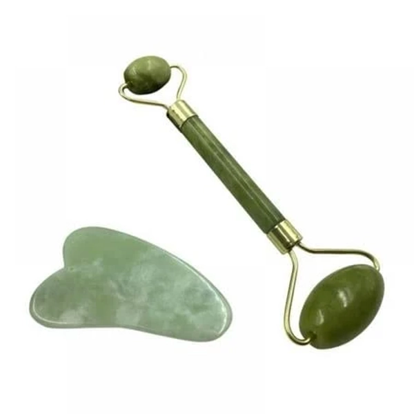 Jade Roller and Gua Sha Beauty Facial Massage Roller