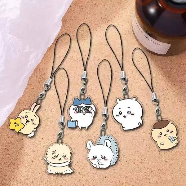hachiware phone keychain