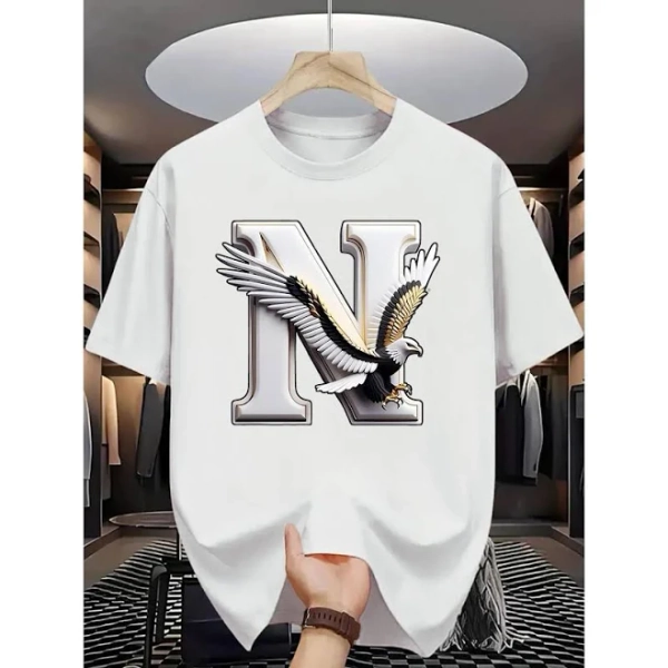 Men's Letter Pattern Short-Sleeve T-Shirt