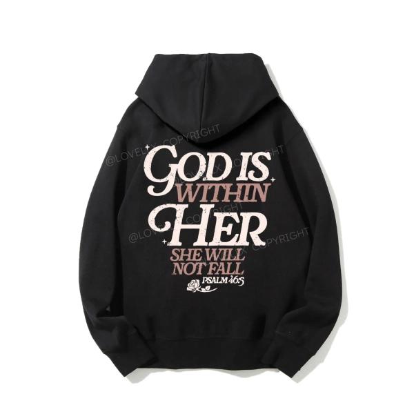 God Is Within Her Unisex Drawstring Hoodie