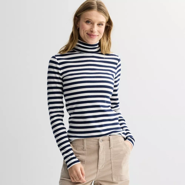 Women's Sonoma Goods For Life® Ribbed Turtleneck Top