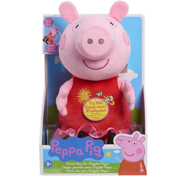 Peppa Pig Great Day for Giggles Peppa 9-Inch Plush with Sound