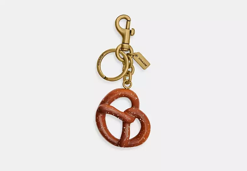 Brass/Multi Small Pretzel Bag Charm