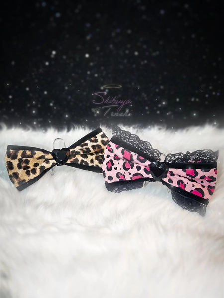 Catgirl of Shibuya: Leopard Print Hair Bow Hair Ribbon - Etsy