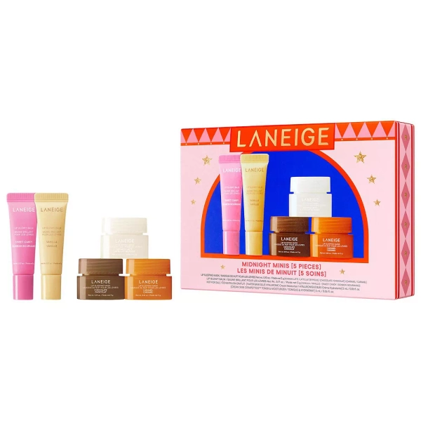 ❤️LANEIGE Midnight Minis Lip Glowy Balm and Lip Sleeping Mask Gift Set
