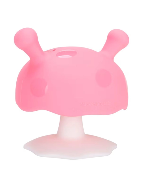 Mombella Mushroom Soothing Teether, Pink