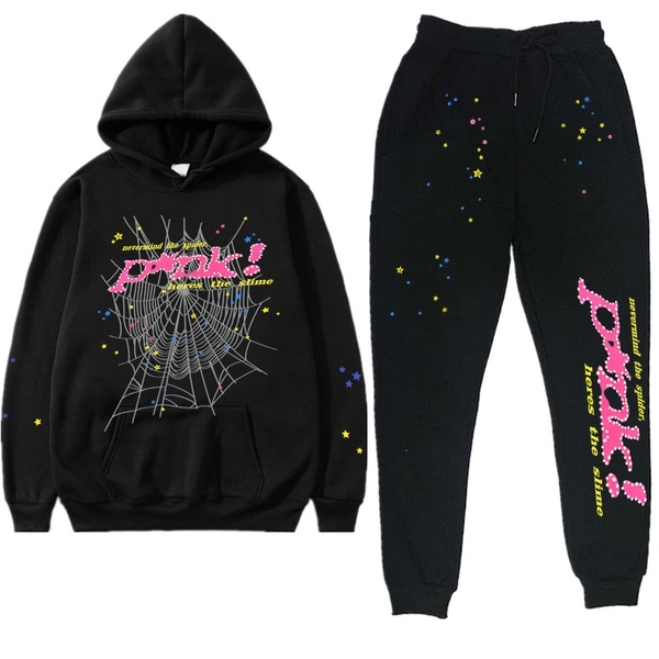 555555 Spdier Printed Couple Sweatshirt Unisex Same Hoodie Sweatshirt Set