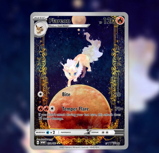 Flareon Full Art Proxy Card – Handmade Fan Art