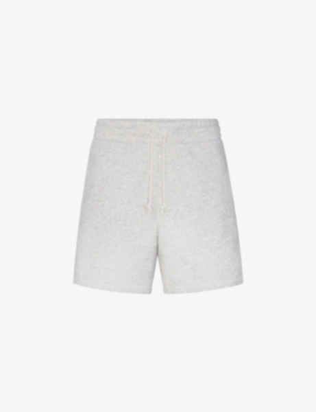 Soft-knit lounge relaxed-fit cotton-blend jersey shorts - LIGHT HEATHER GREY - XS