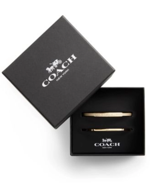 Faux Stone Enamel Signature Bangle Bracelet Set