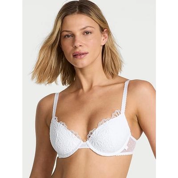 Sexy Tee Daisy Eyelet Lightly Lined Demi Bra, White/ivory, 32Ddd - Women's Bras - Victoria's Secret