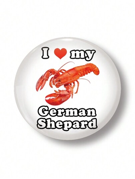 1pc Funny Lobster Pattern 4.4cm/1.73inch Pin Badge Brooch, Suitable For Attaching On Clothing, Bags, Backpacks, A Fun Gift For Friends And Family