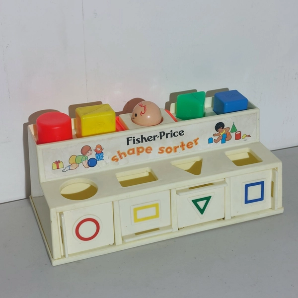 Vintage 1970s  Fisher-Price  Shape Sorter with Handle