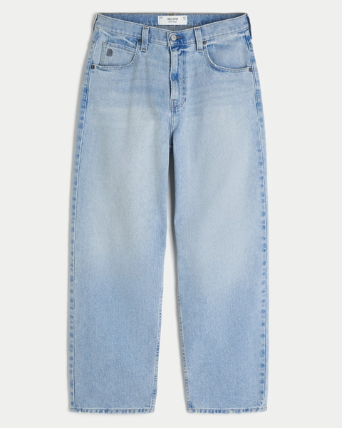 Light Wash Skater Baggy Jeans